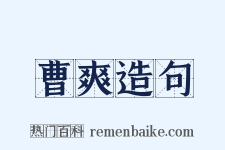 曹爽造句是什么意思的图片